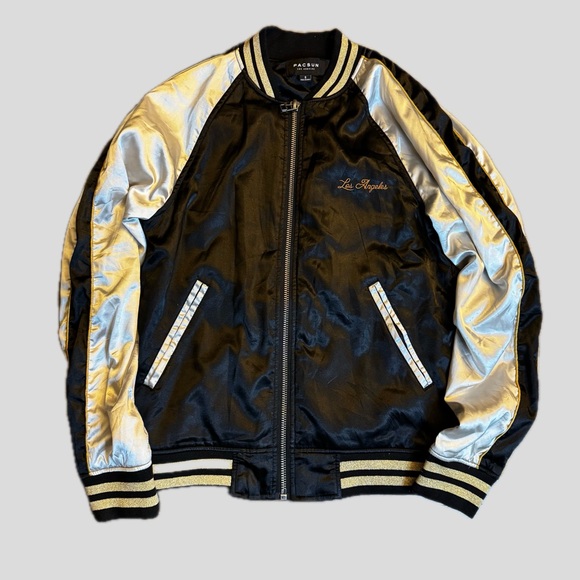 Pascun Los Angeles souvenir bomber jacket with embroidered tiger - Picture 2 of 9